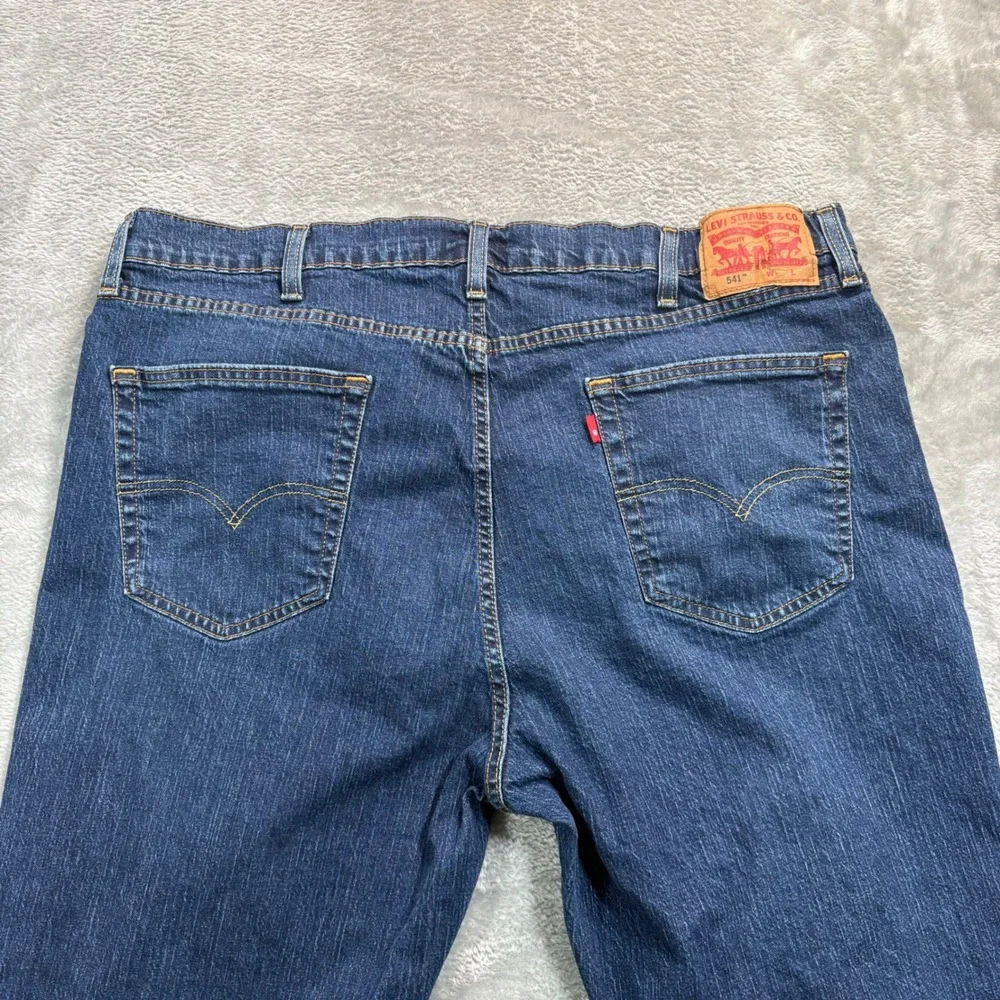 Levi's 541 Athletic Taper Jeans Men 42x34 Dark Wash Blue Denim Pants